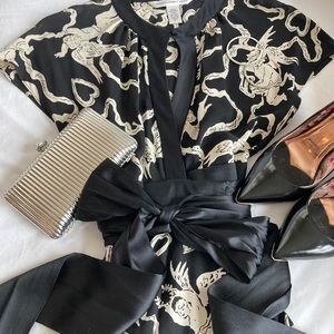 Diane Von Furstenburg cherub silk wrap dress